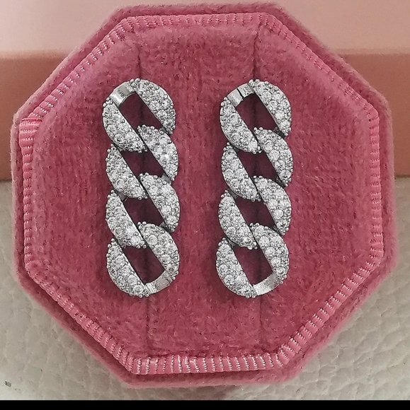 Cubic zircon bracelet and earrings - Picture 4 of 6